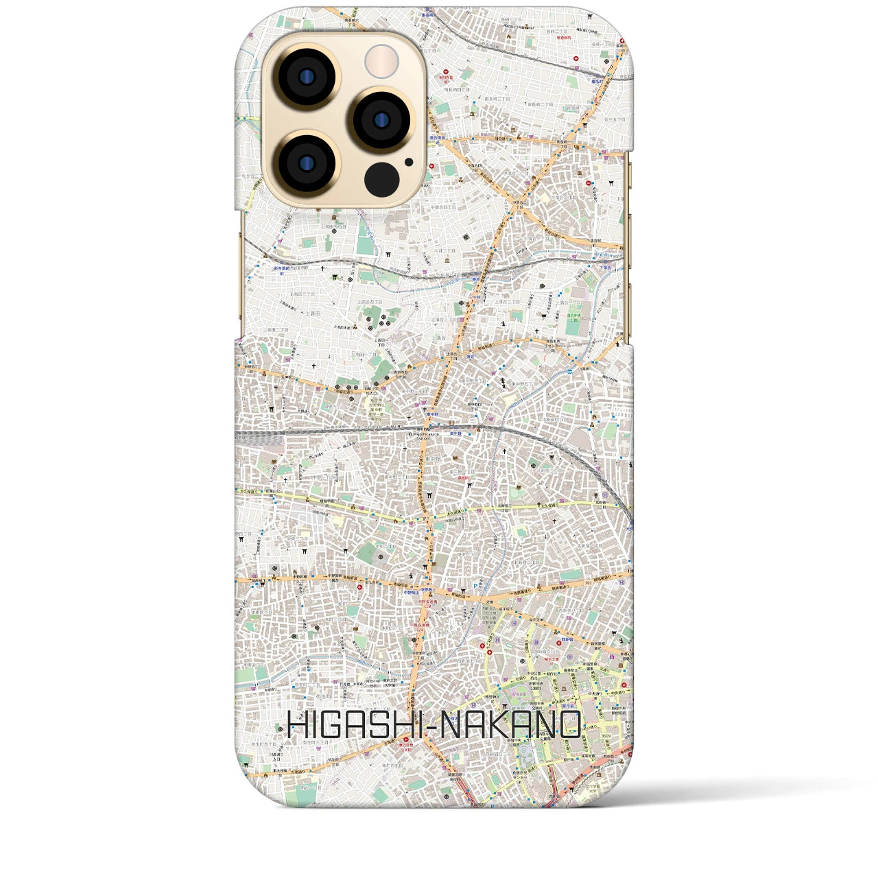 【東中野2(東京都)】地図柄iPhoneケース(バックカバータイプ)