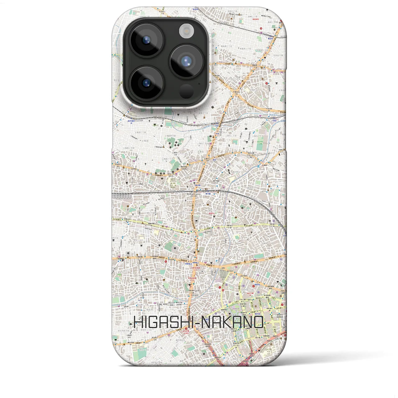 【東中野2(東京都)】地図柄iPhoneケース(バックカバータイプ)