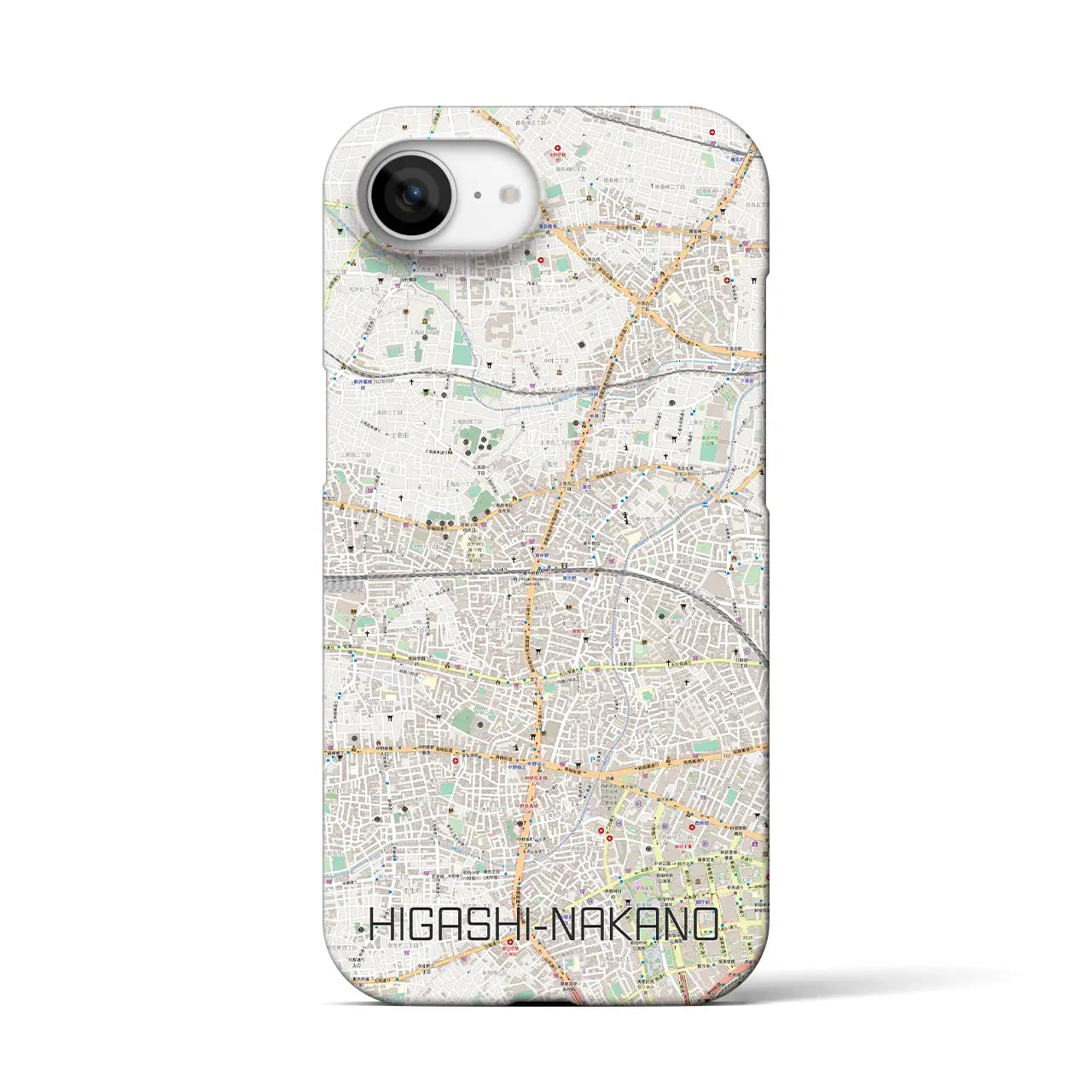 【東中野2(東京都)】地図柄iPhoneケース(バックカバータイプ)