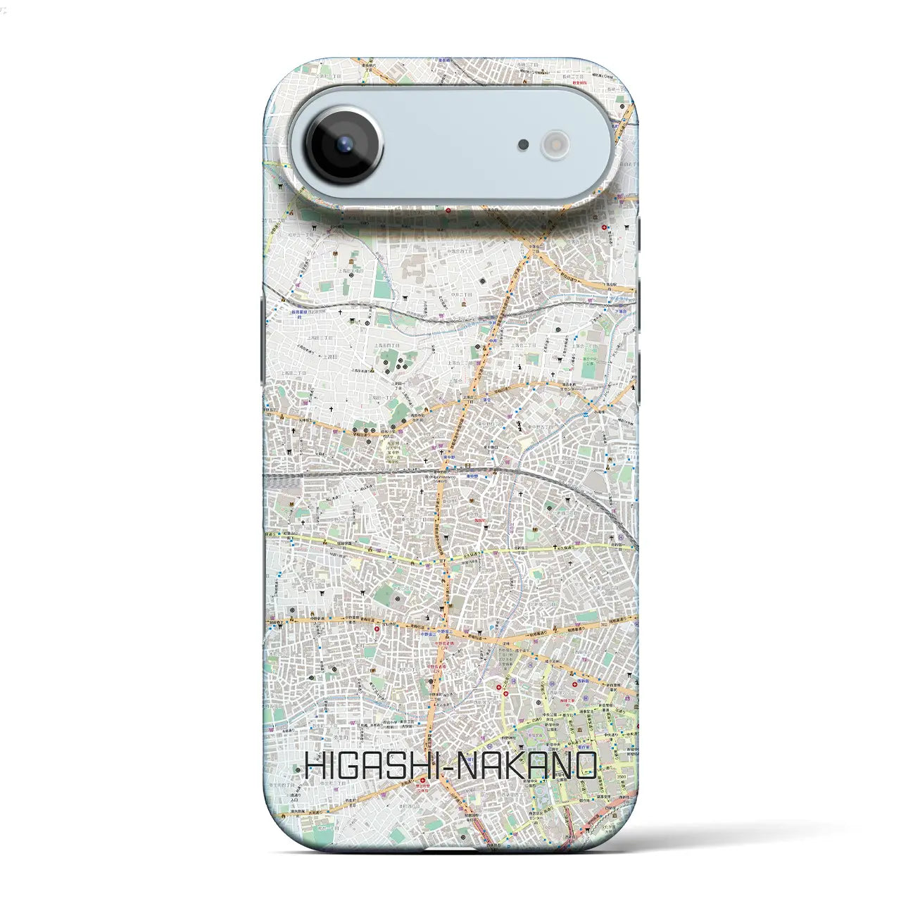 【東中野2(東京都)】地図柄iPhoneケース(バックカバータイプ)ナチュラル・iPhone 17 Pro Max 用