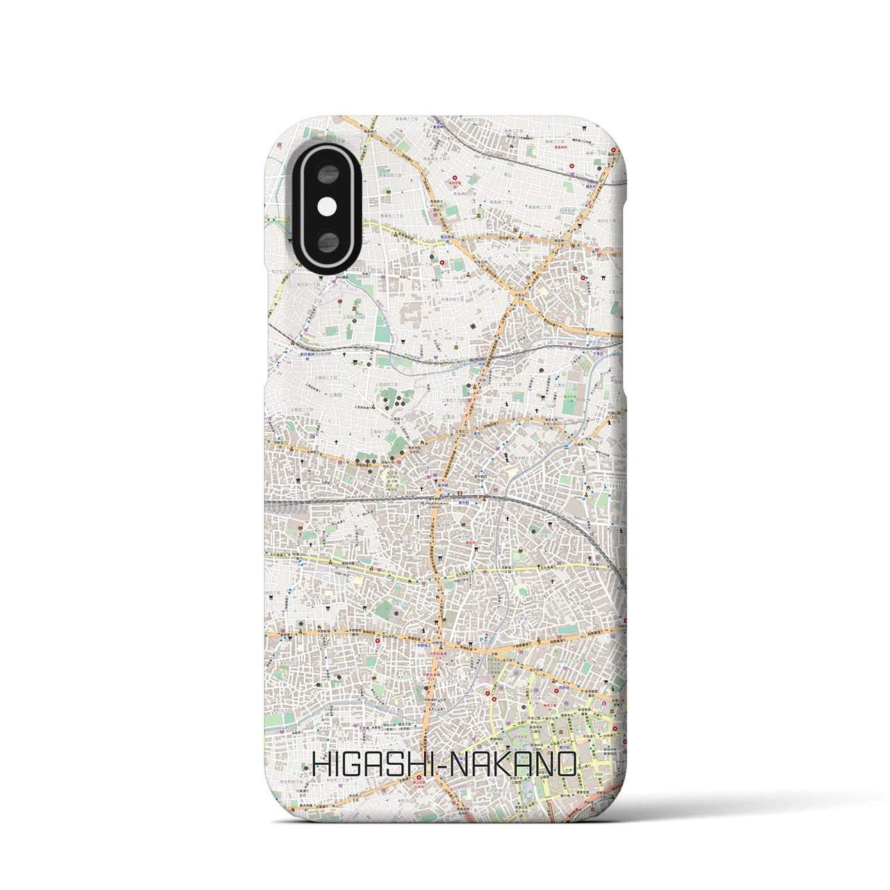 【東中野2(東京都)】地図柄iPhoneケース(バックカバータイプ)