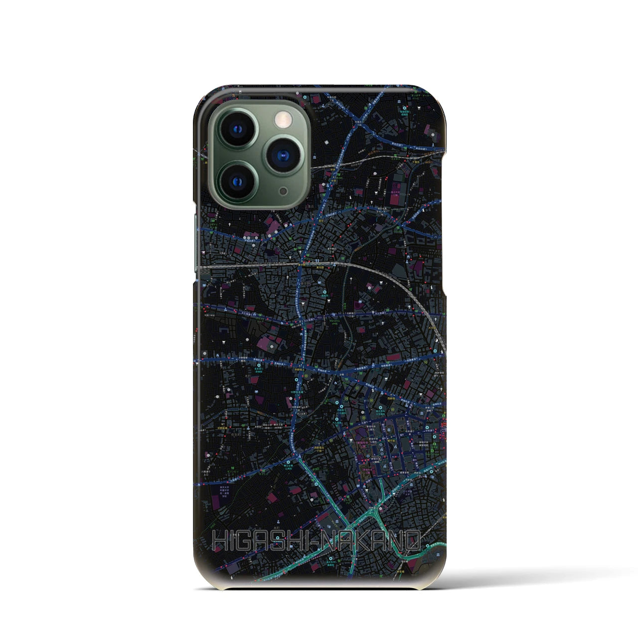 【東中野(東京都)】地図柄iPhoneケース(バックカバータイプ)