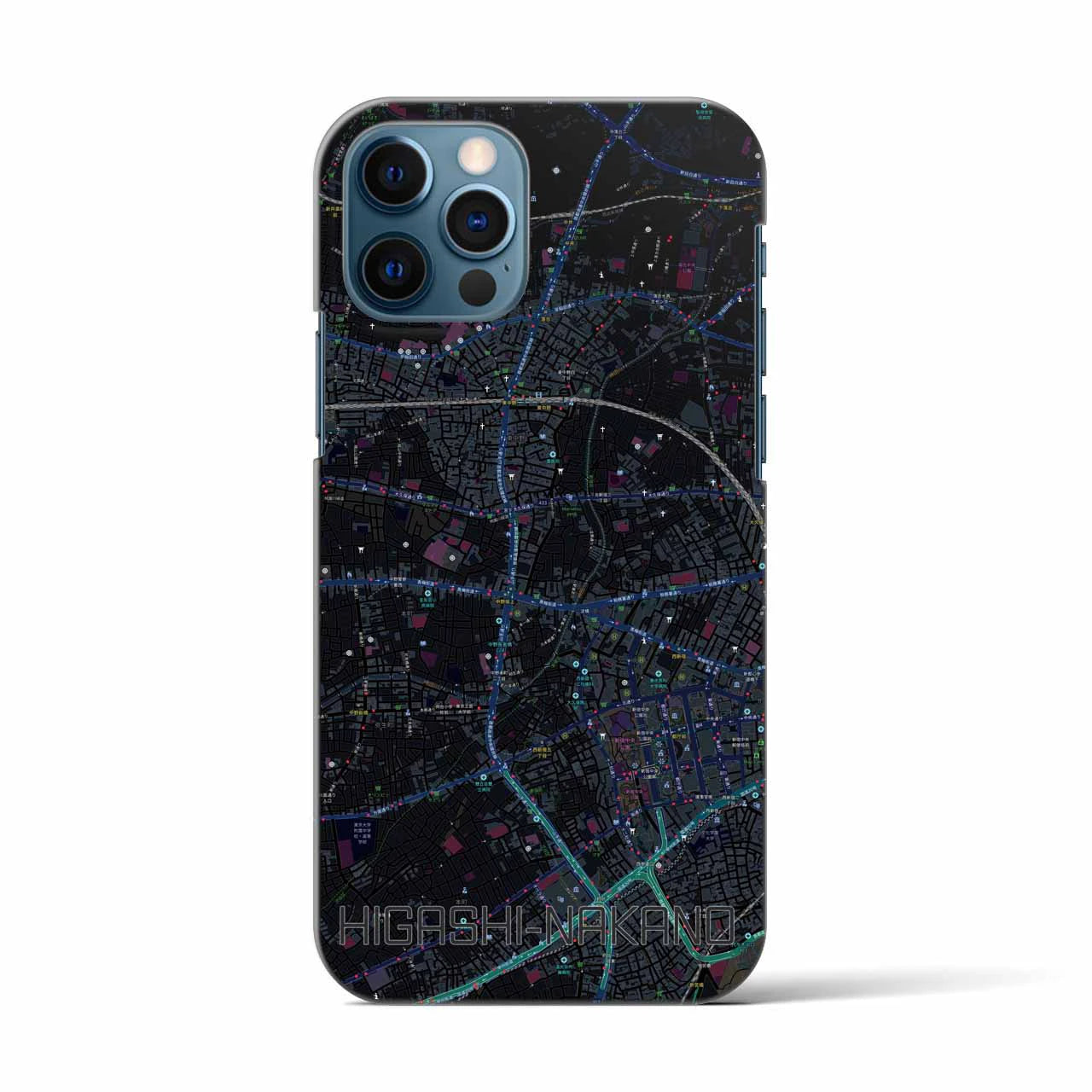 【東中野(東京都)】地図柄iPhoneケース(バックカバータイプ)
