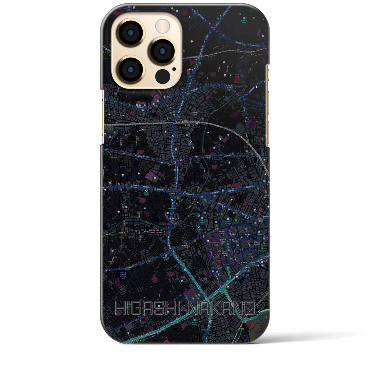 【東中野(東京都)】地図柄iPhoneケース(バックカバータイプ)