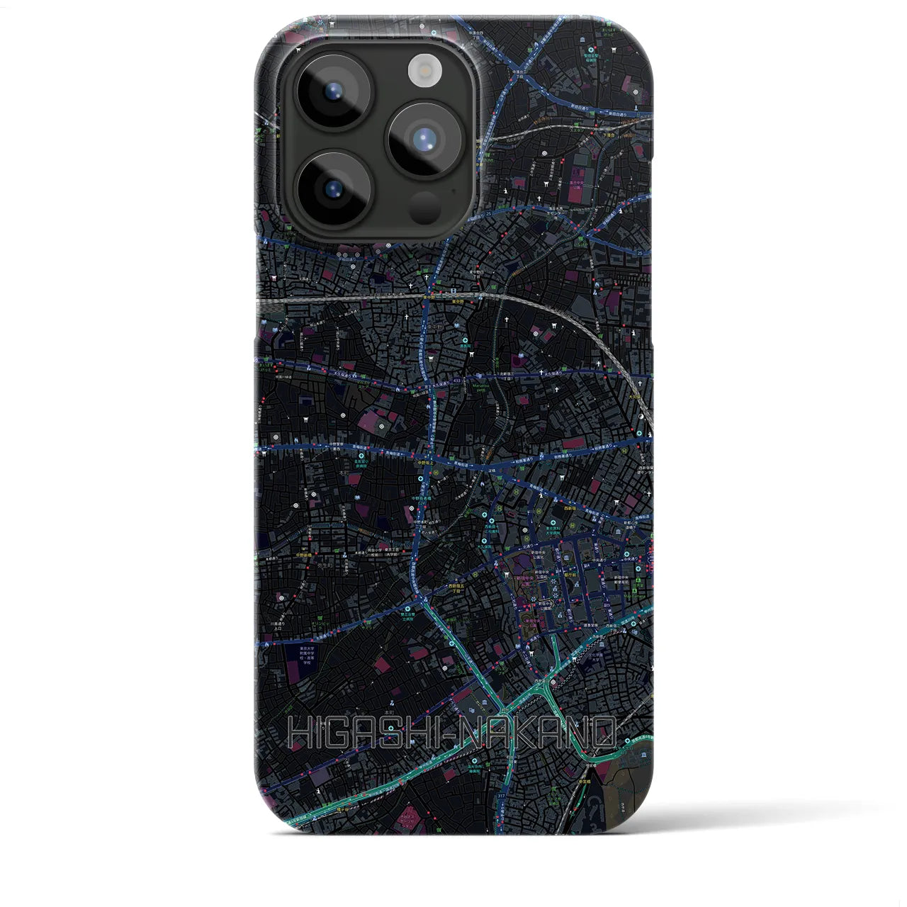 【東中野(東京都)】地図柄iPhoneケース(バックカバータイプ)