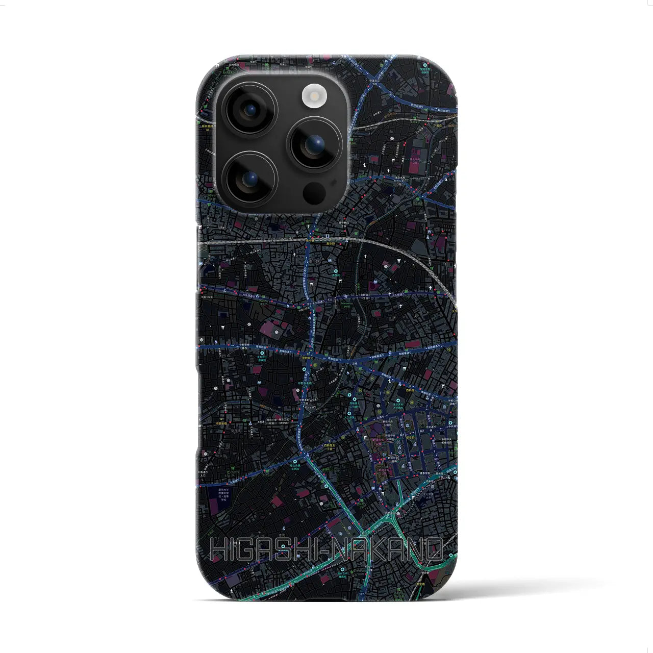 【東中野(東京都)】地図柄iPhoneケース(バックカバータイプ)