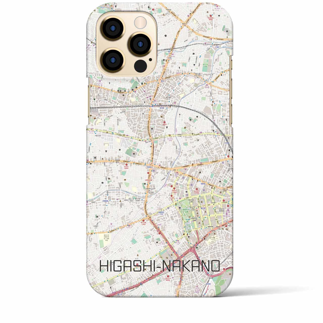 【東中野(東京都)】地図柄iPhoneケース(バックカバータイプ)