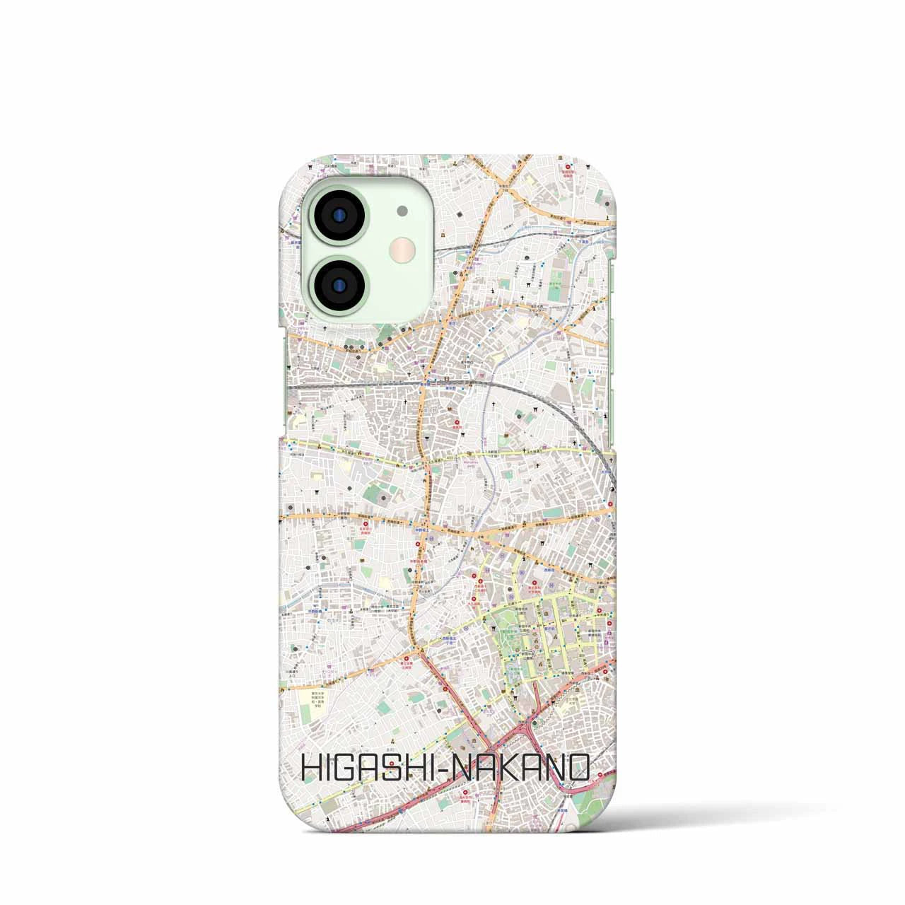【東中野(東京都)】地図柄iPhoneケース(バックカバータイプ)