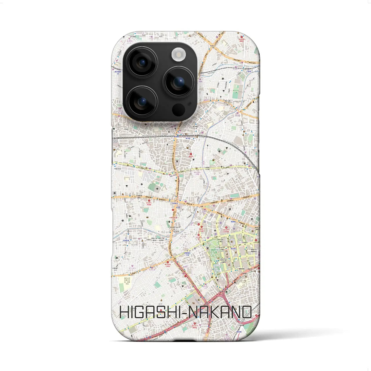 【東中野(東京都)】地図柄iPhoneケース(バックカバータイプ)
