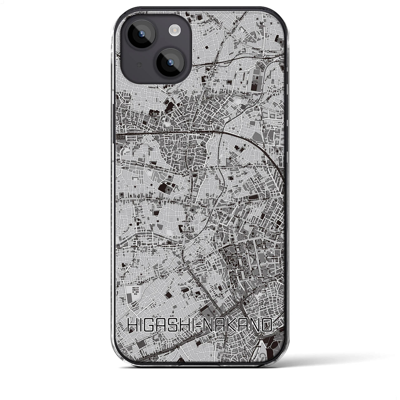 【東中野(東京都)】地図柄iPhoneケース(クリアタイプ)