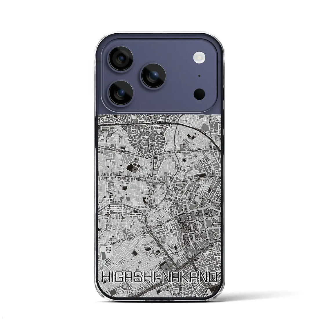 【東中野(東京都)】地図柄iPhoneケース(クリアタイプ)