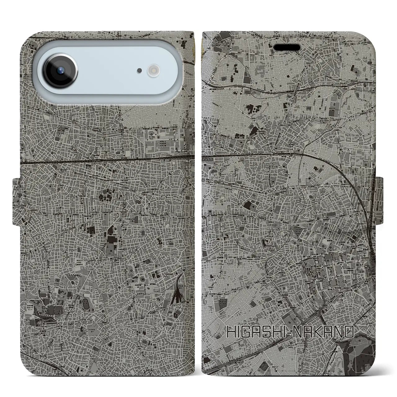 【東中野(東京都)】地図柄iPhoneケース(手帳タイプ)