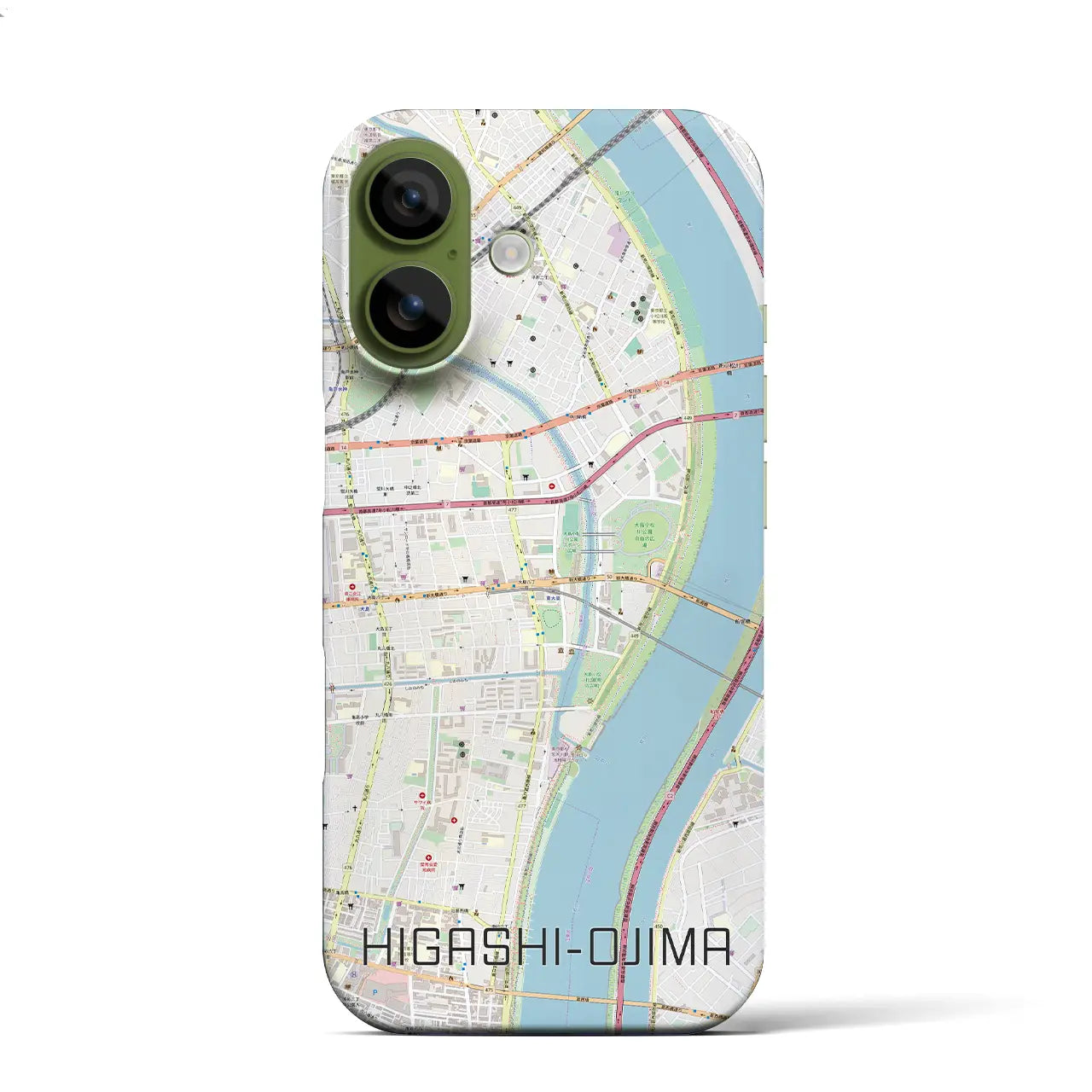 【東大島(東京都)】地図柄iPhoneケース(バックカバータイプ)