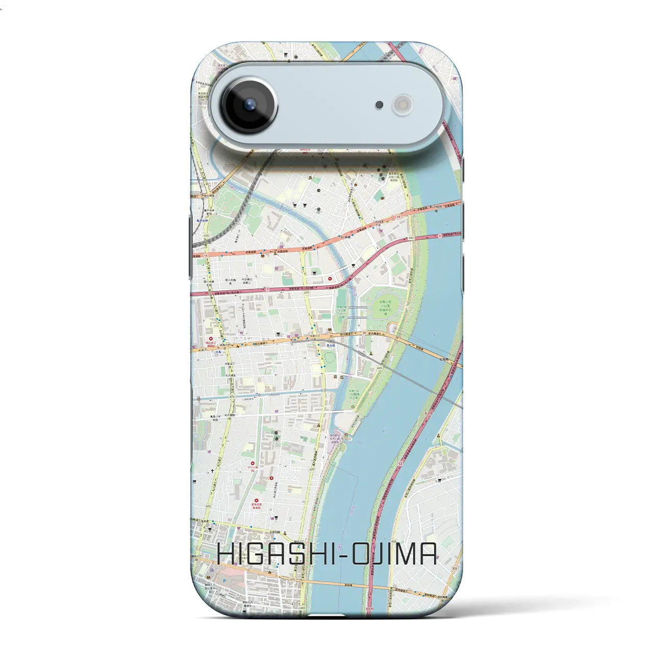 【東大島(東京都)】地図柄iPhoneケース(バックカバータイプ)