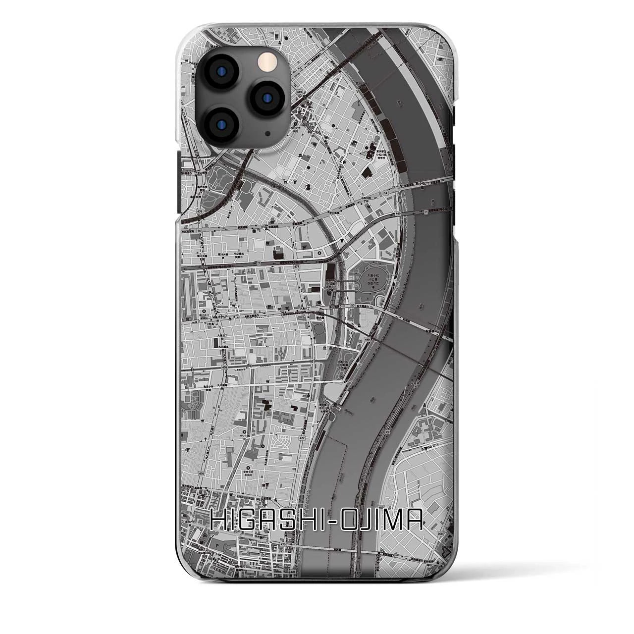 【東大島(東京都)】地図柄iPhoneケース(クリアタイプ)