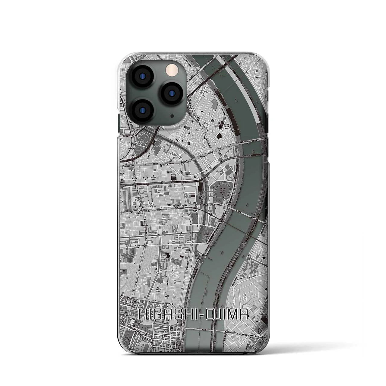 【東大島(東京都)】地図柄iPhoneケース(クリアタイプ)