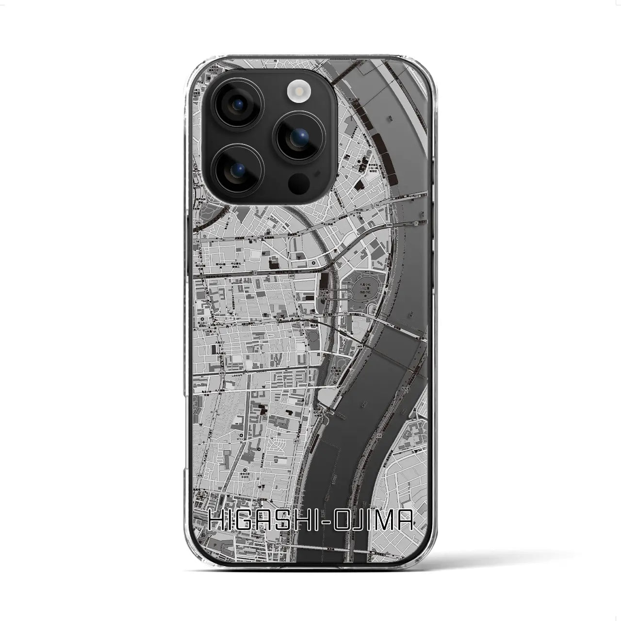 【東大島(東京都)】地図柄iPhoneケース(クリアタイプ)