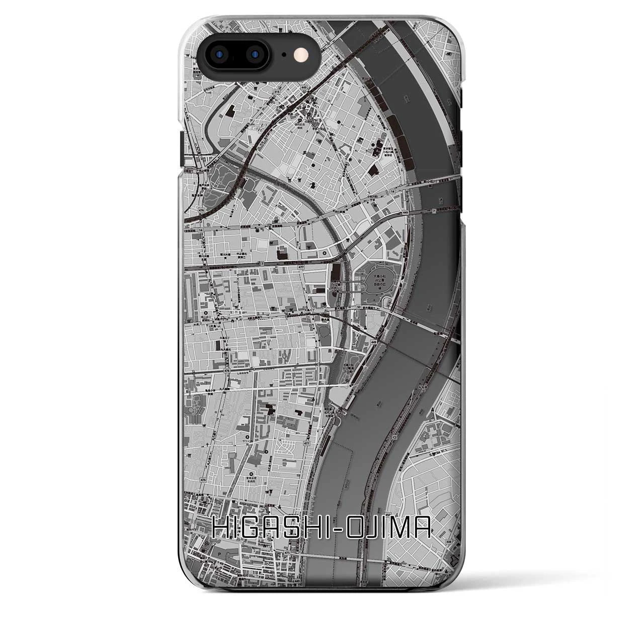 【東大島(東京都)】地図柄iPhoneケース(クリアタイプ)