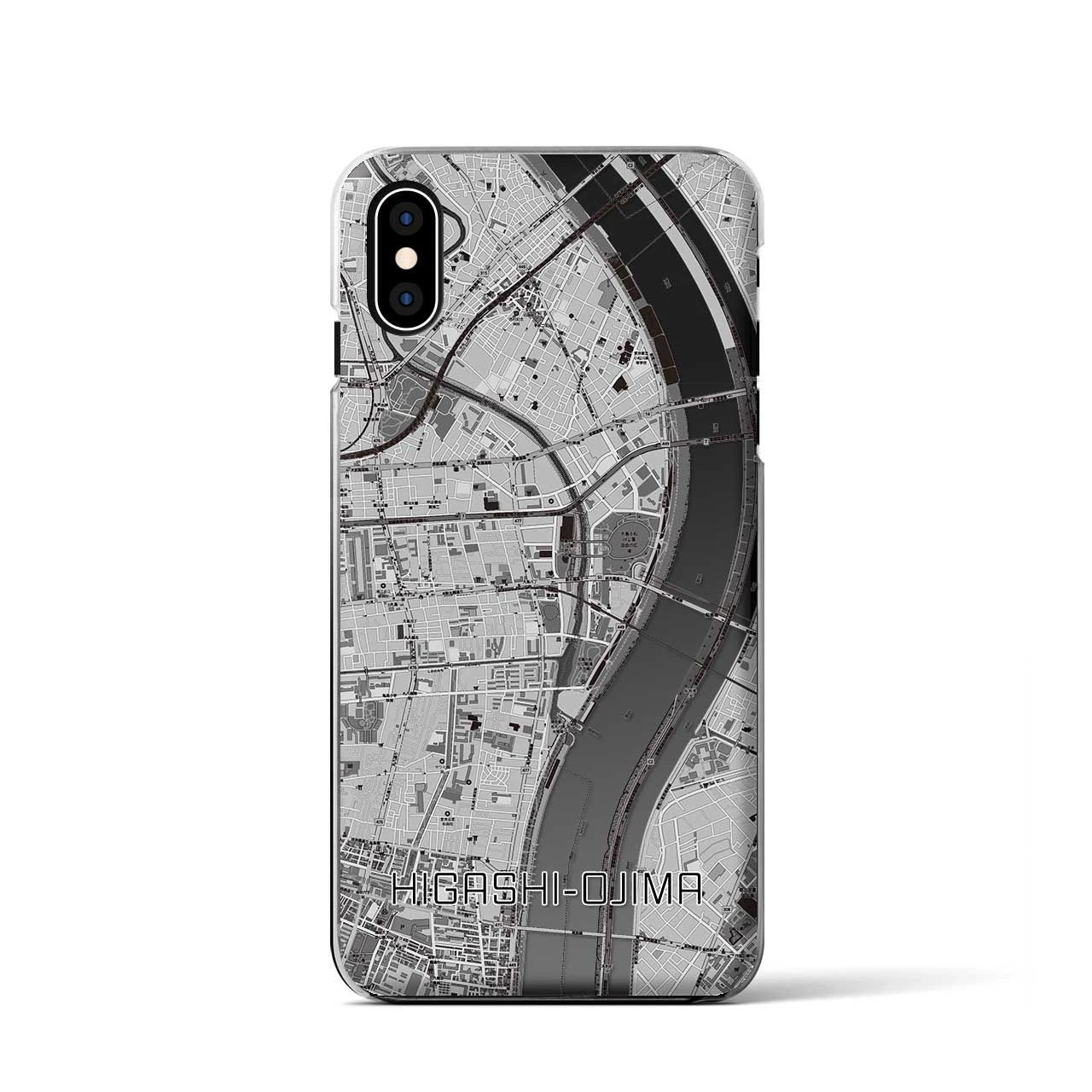 【東大島(東京都)】地図柄iPhoneケース(クリアタイプ)