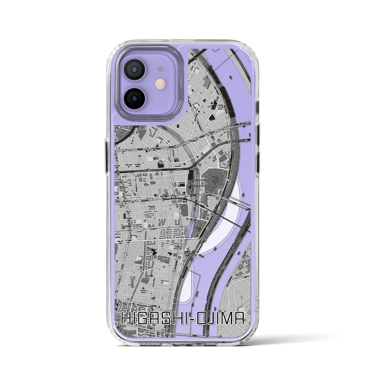 【東大島(東京都)】地図柄iPhoneケース(MagSafeタイプ)