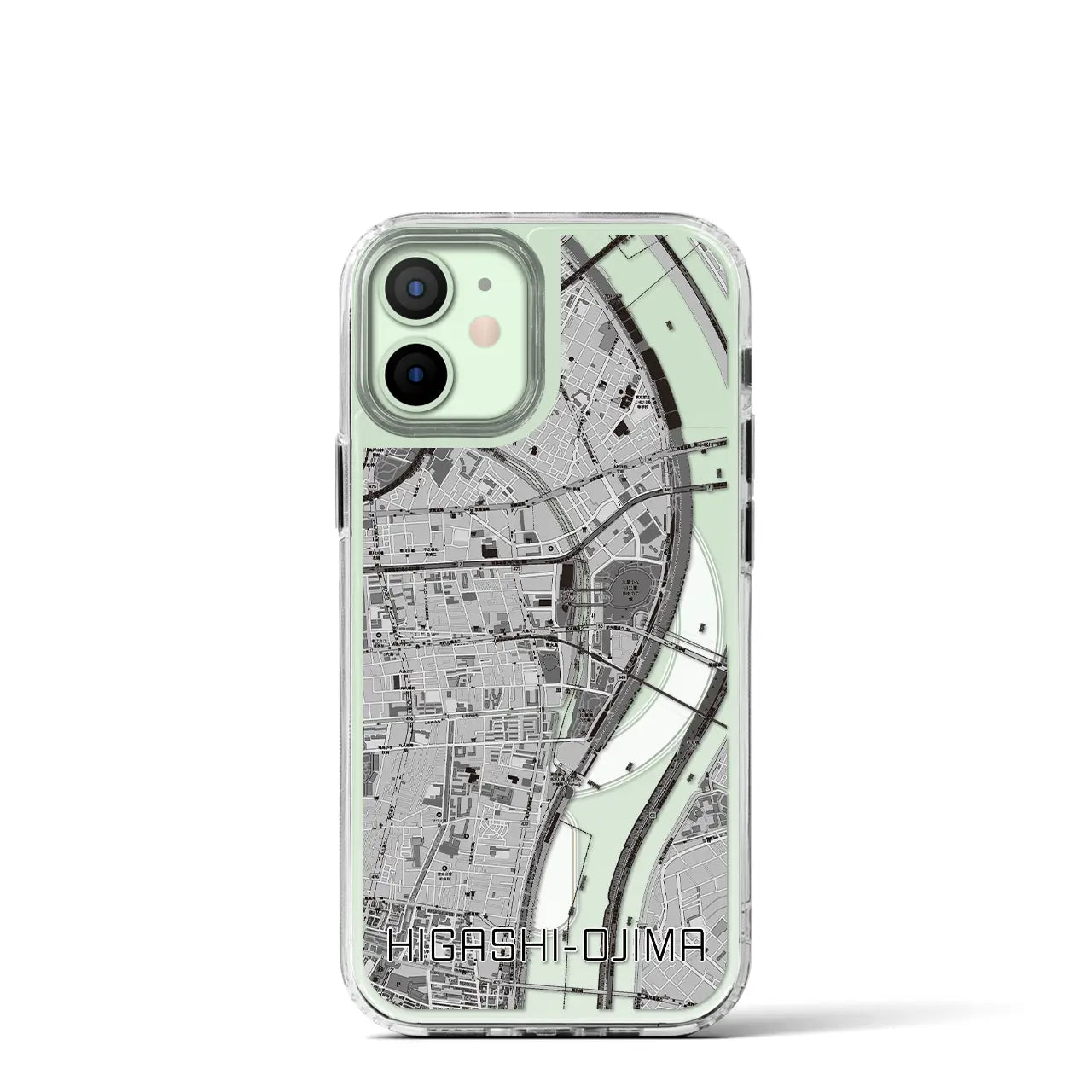 【東大島(東京都)】地図柄iPhoneケース(MagSafeタイプ)