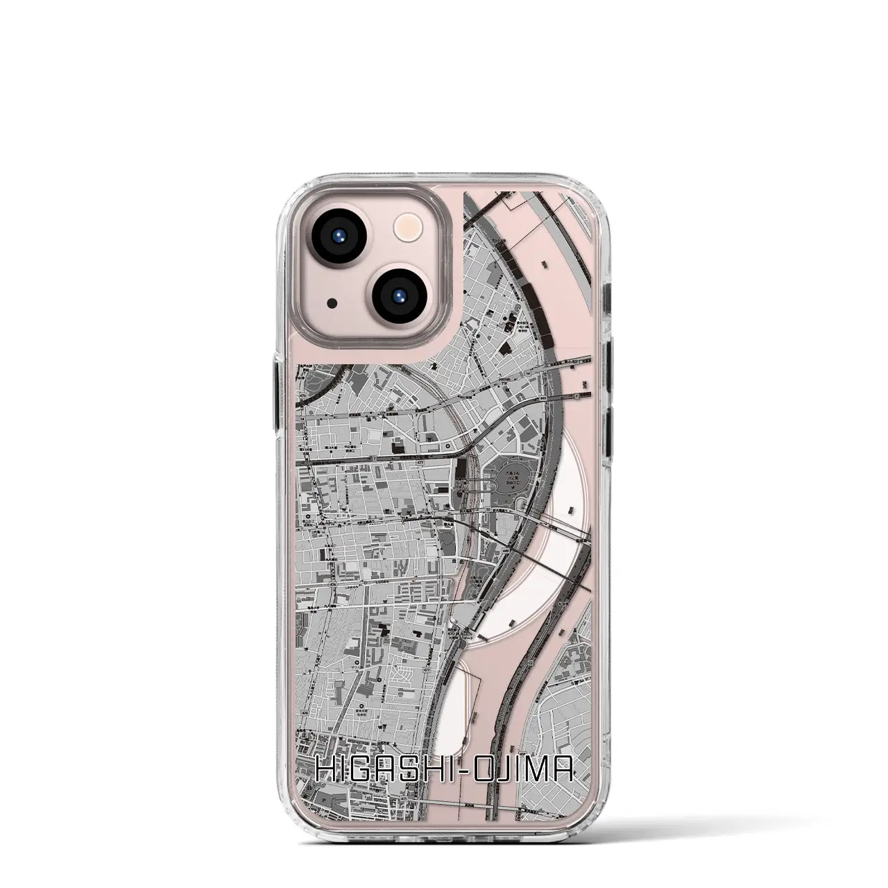 【東大島(東京都)】地図柄iPhoneケース(MagSafeタイプ)