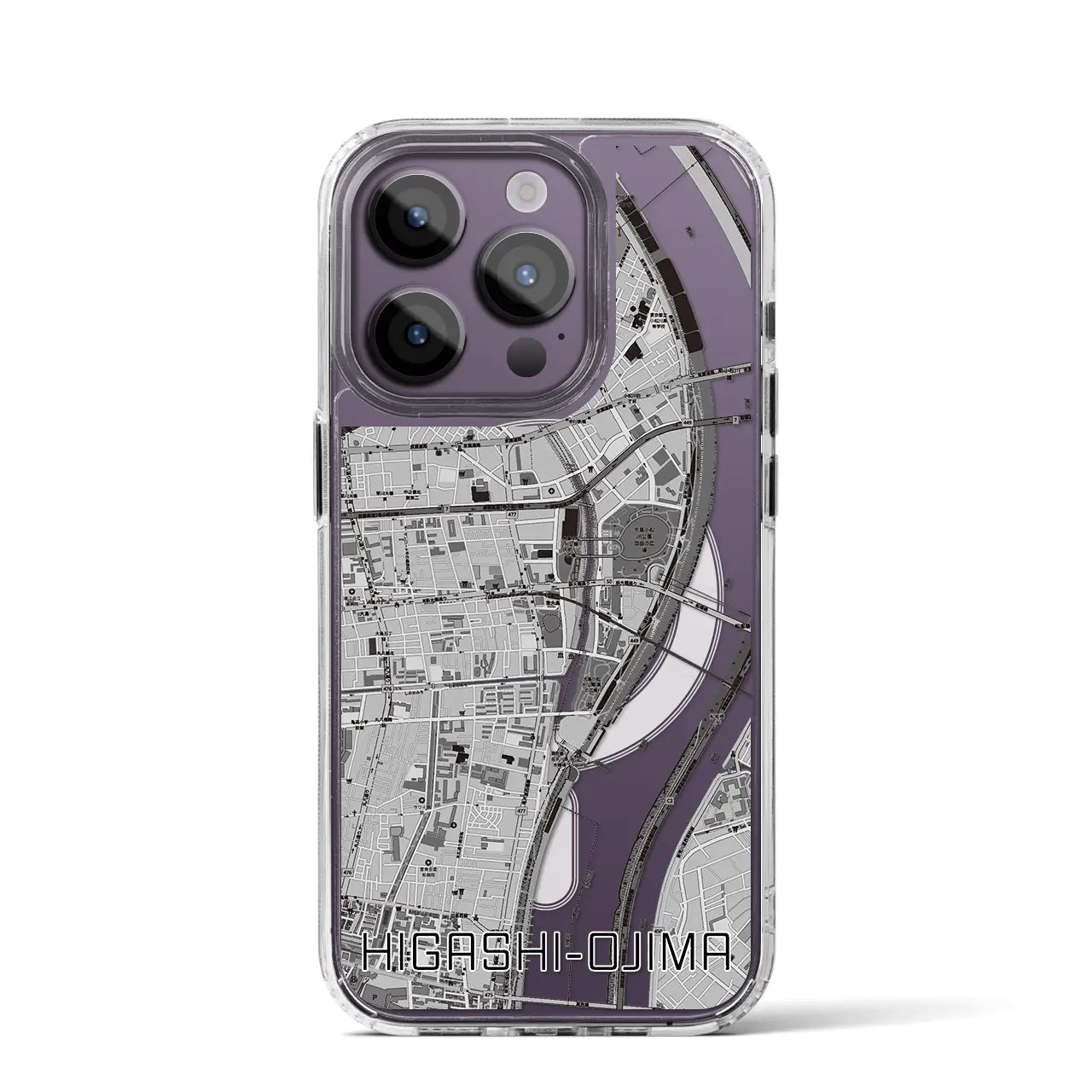 【東大島(東京都)】地図柄iPhoneケース(MagSafeタイプ)