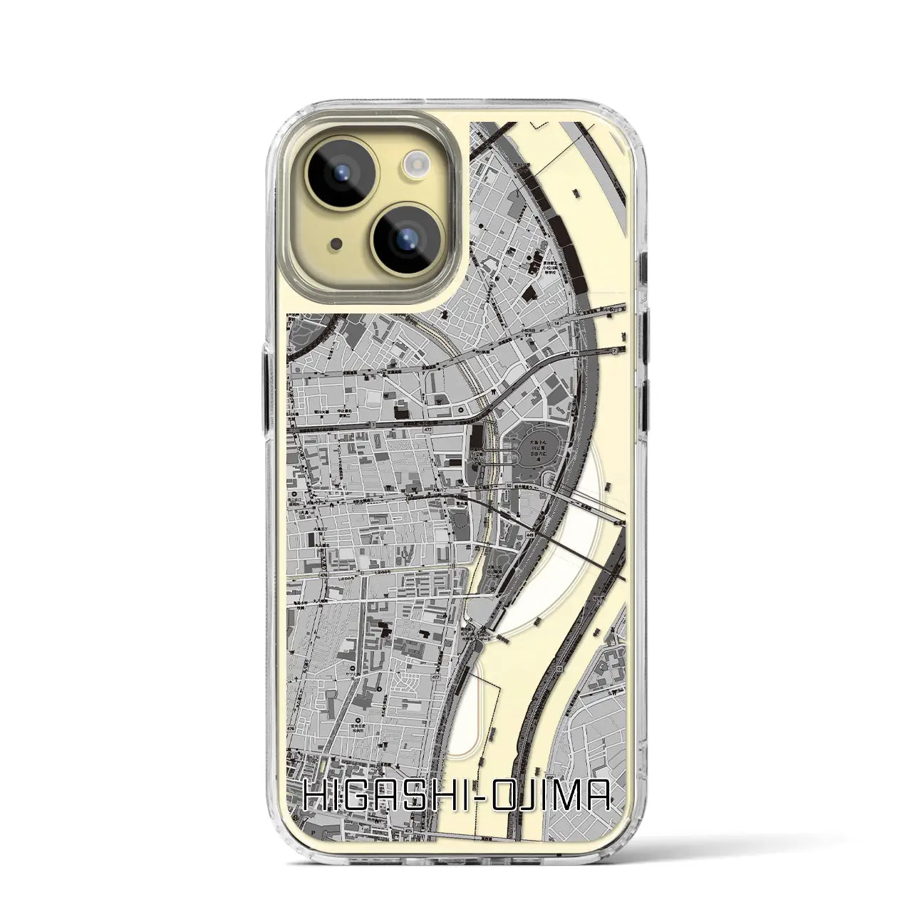 【東大島(東京都)】地図柄iPhoneケース(MagSafeタイプ)