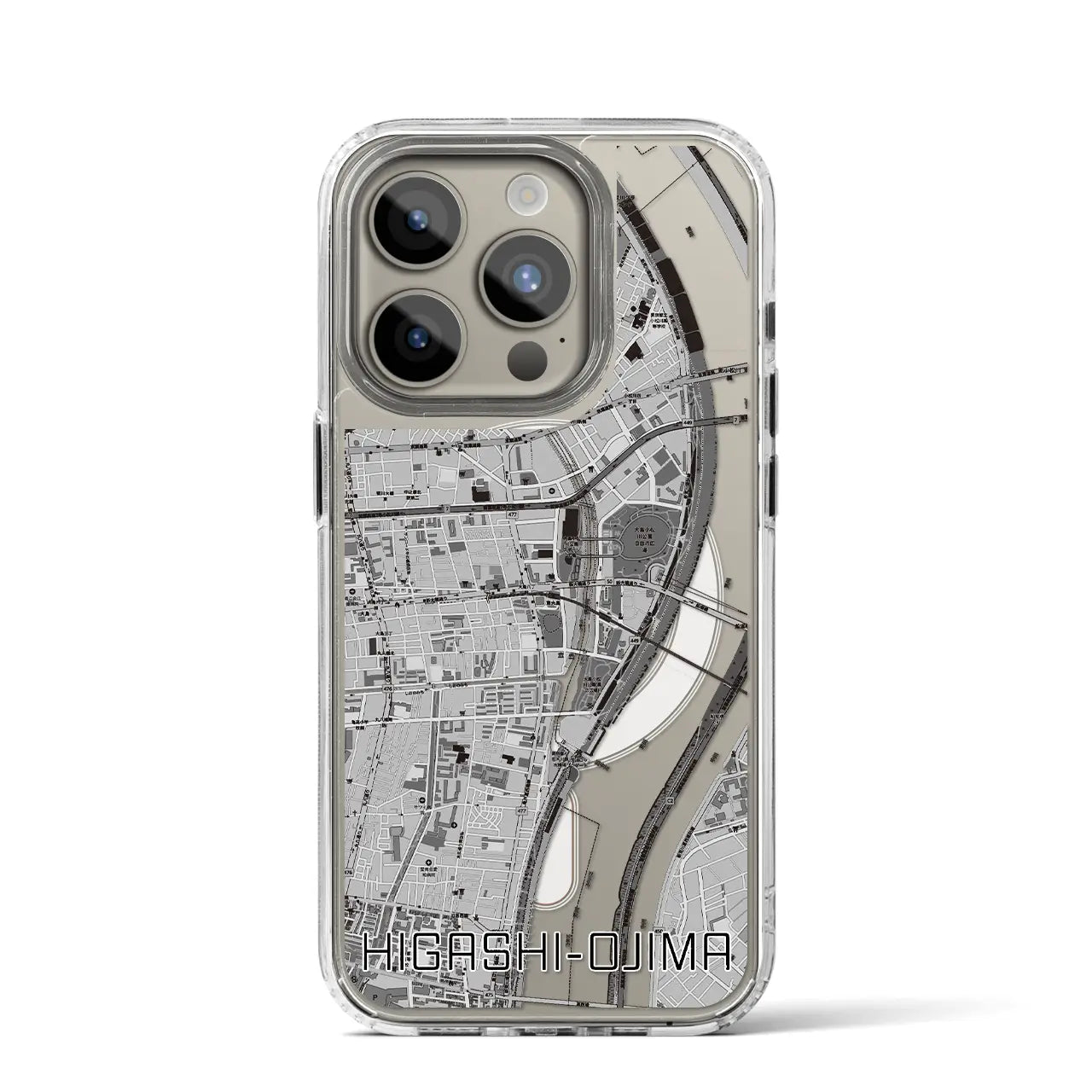 【東大島(東京都)】地図柄iPhoneケース(MagSafeタイプ)