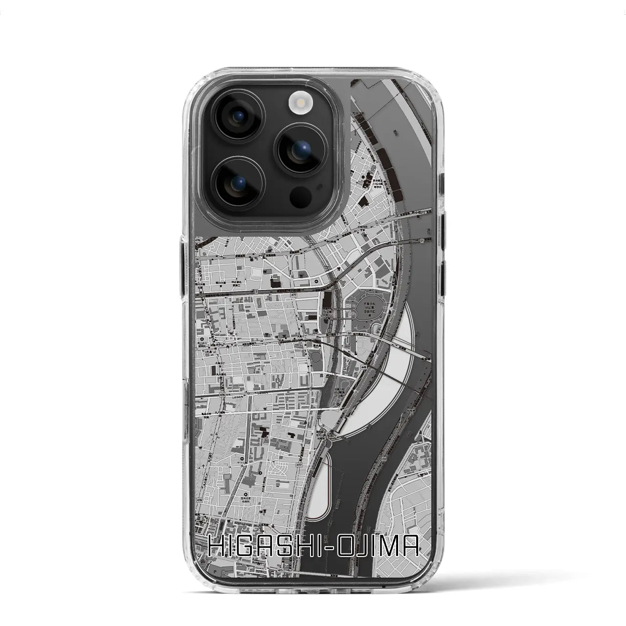 【東大島(東京都)】地図柄iPhoneケース(MagSafeタイプ)