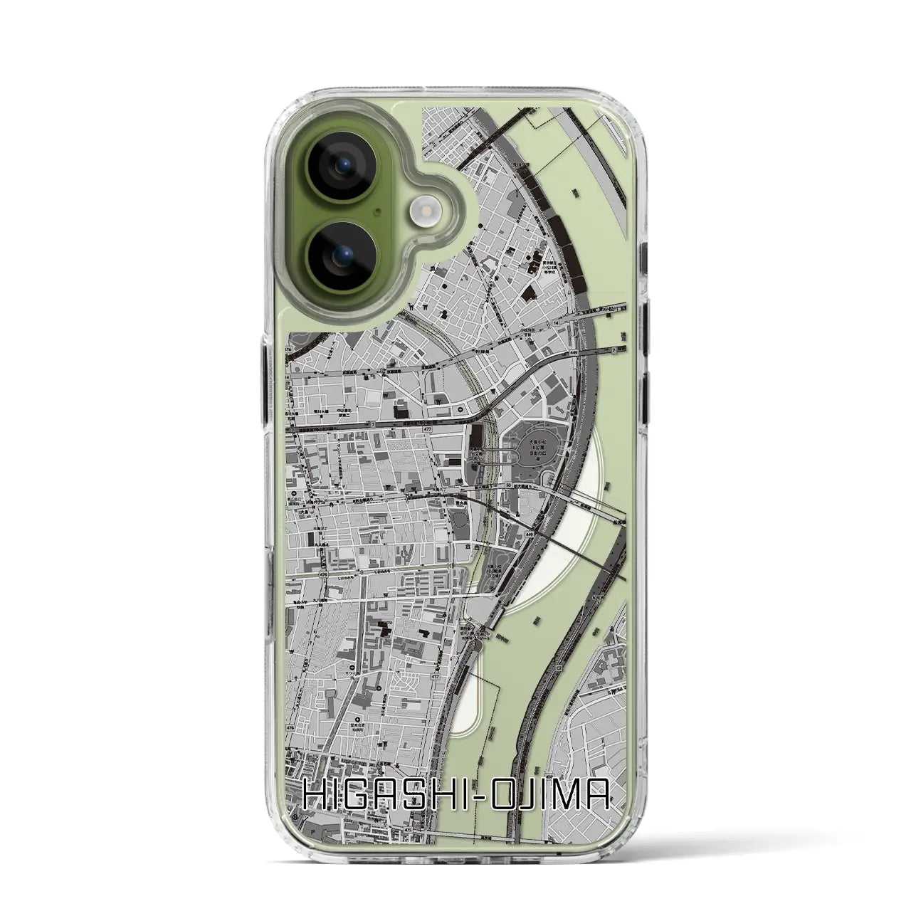 【東大島(東京都)】地図柄iPhoneケース(MagSafeタイプ)