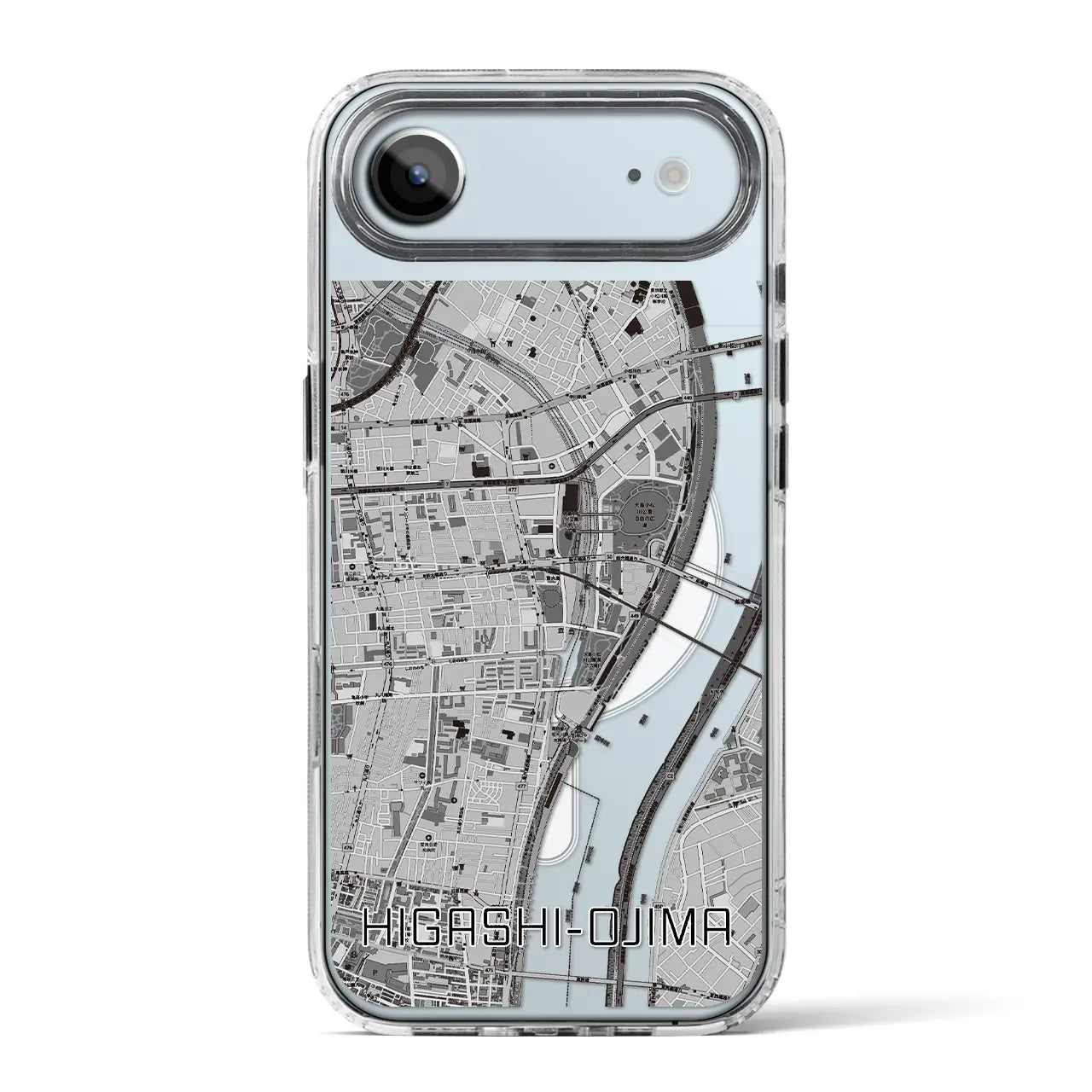 【東大島(東京都)】地図柄iPhoneケース(MagSafeタイプ)