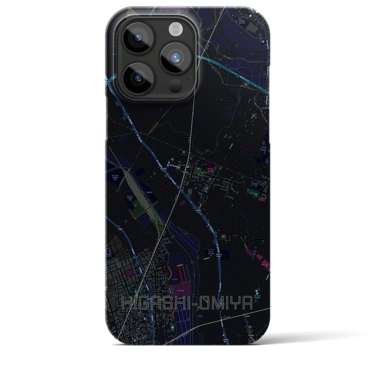 【東大宮(埼玉県)】地図柄iPhoneケース(バックカバータイプ)