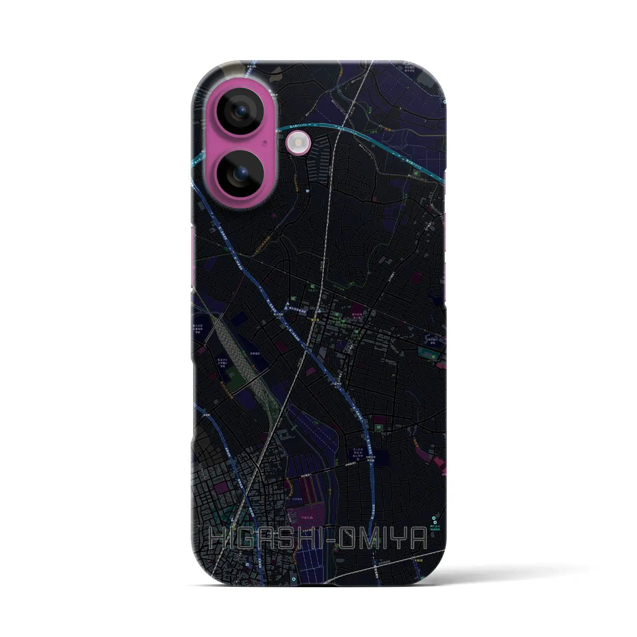 【東大宮(埼玉県)】地図柄iPhoneケース(バックカバータイプ)