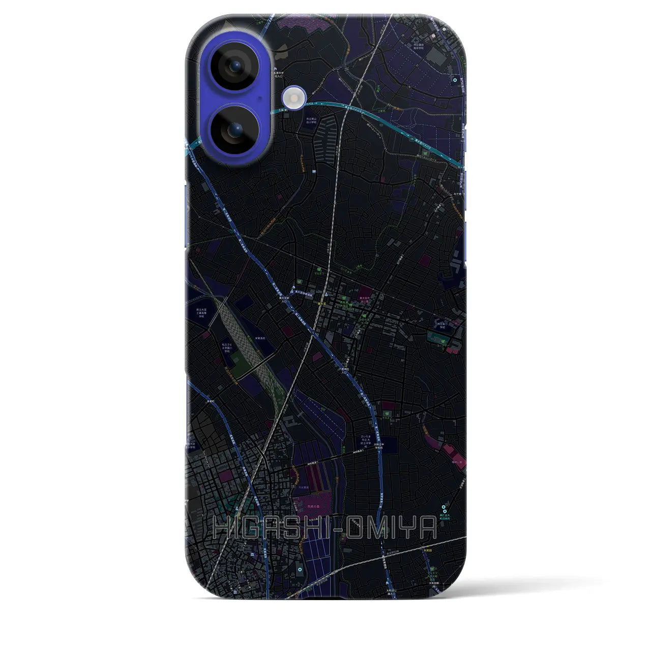 【東大宮(埼玉県)】地図柄iPhoneケース(バックカバータイプ)