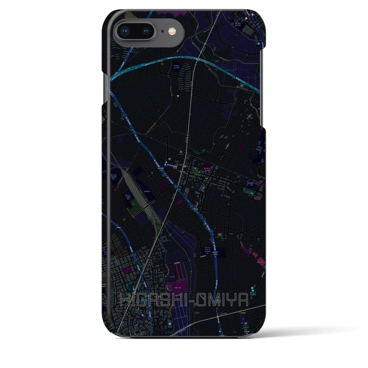 【東大宮(埼玉県)】地図柄iPhoneケース(バックカバータイプ)