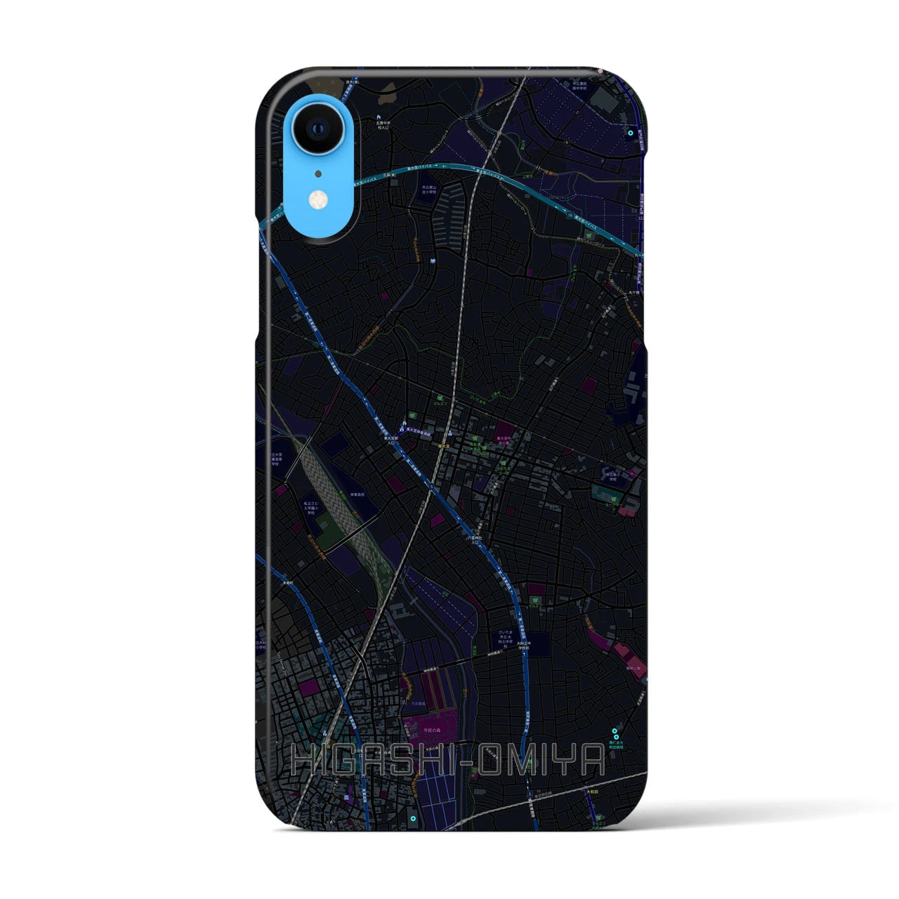 【東大宮(埼玉県)】地図柄iPhoneケース(バックカバータイプ)