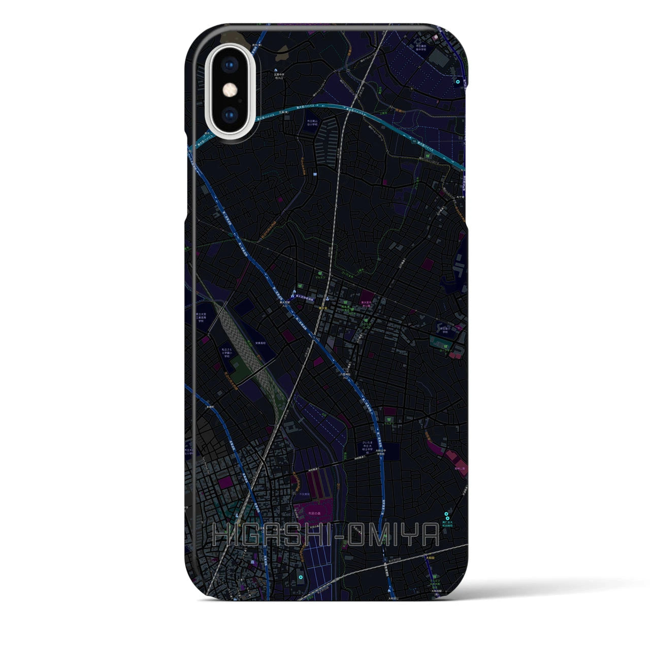 【東大宮(埼玉県)】地図柄iPhoneケース(バックカバータイプ)