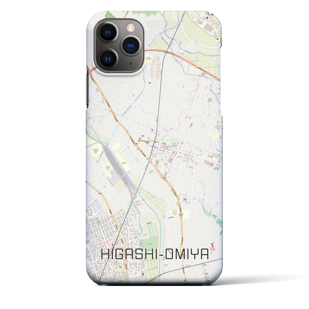 【東大宮(埼玉県)】地図柄iPhoneケース(バックカバータイプ)