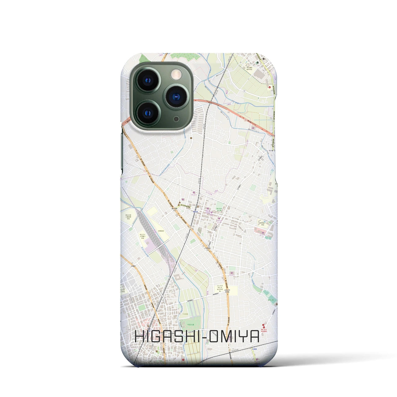 【東大宮(埼玉県)】地図柄iPhoneケース(バックカバータイプ)