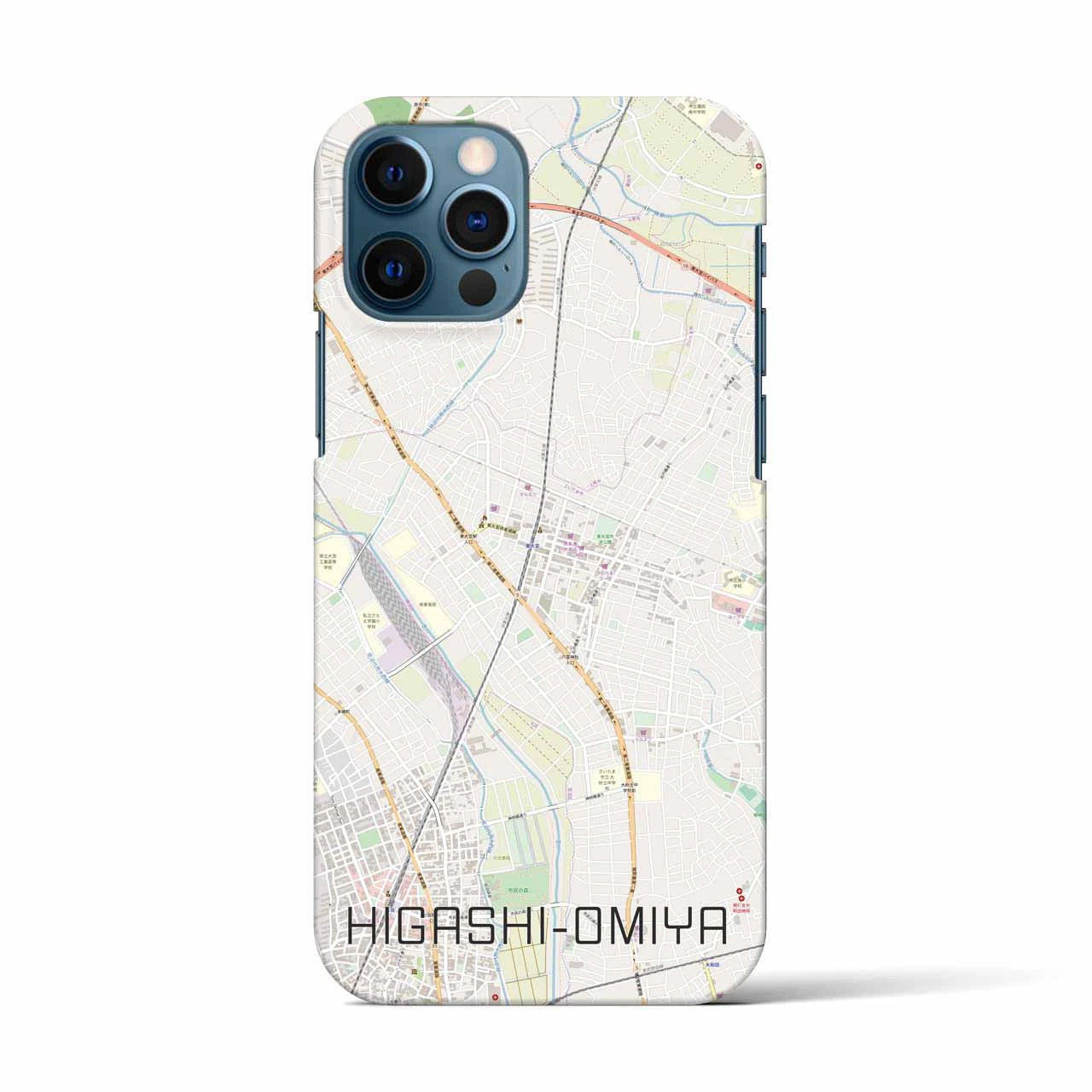 【東大宮(埼玉県)】地図柄iPhoneケース(バックカバータイプ)