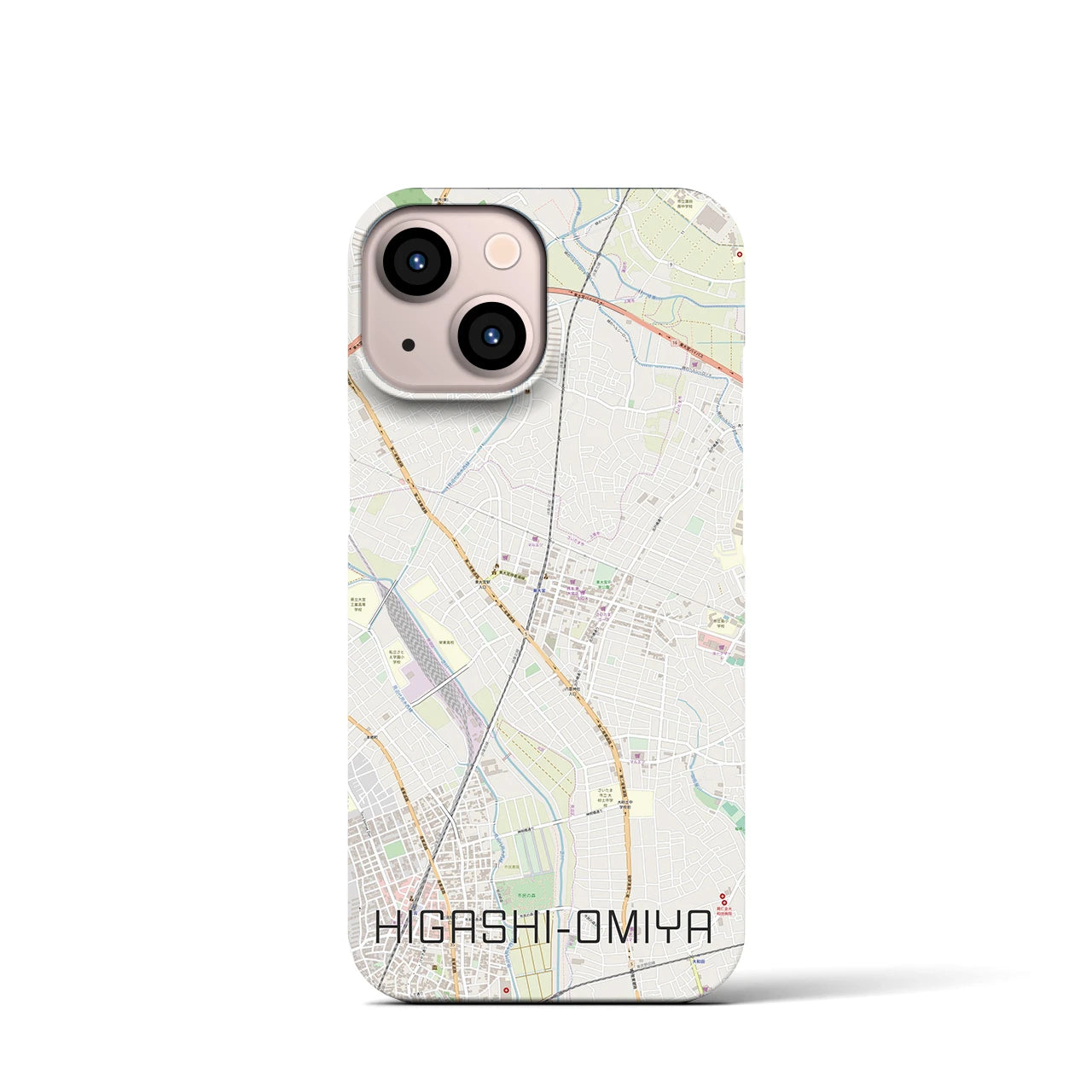 【東大宮(埼玉県)】地図柄iPhoneケース(バックカバータイプ)