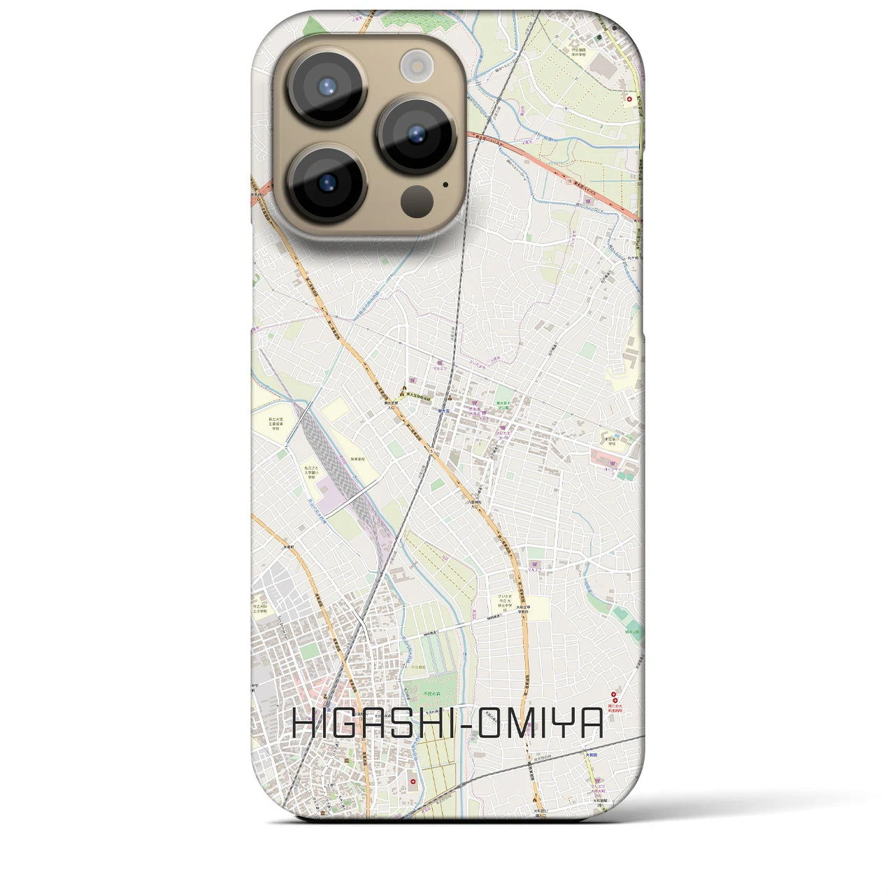 【東大宮(埼玉県)】地図柄iPhoneケース(バックカバータイプ)