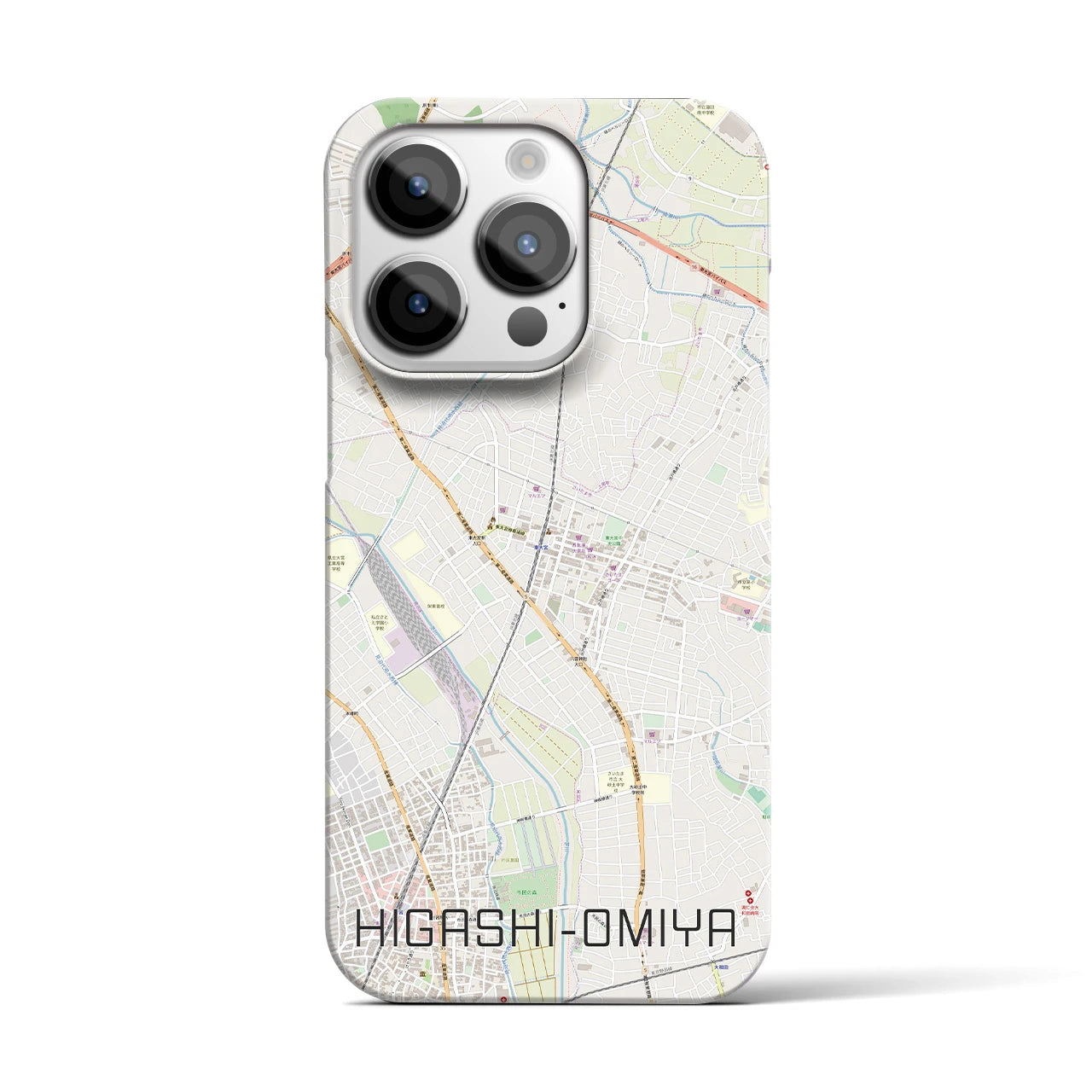 【東大宮(埼玉県)】地図柄iPhoneケース(バックカバータイプ)