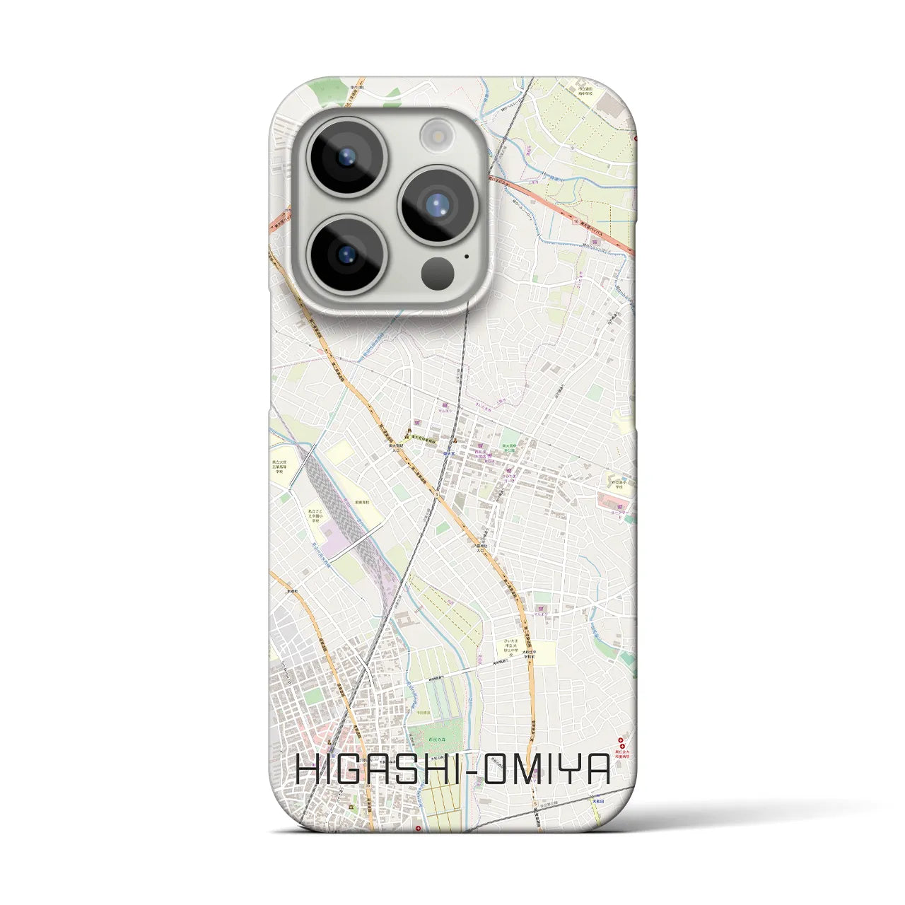 【東大宮(埼玉県)】地図柄iPhoneケース(バックカバータイプ)