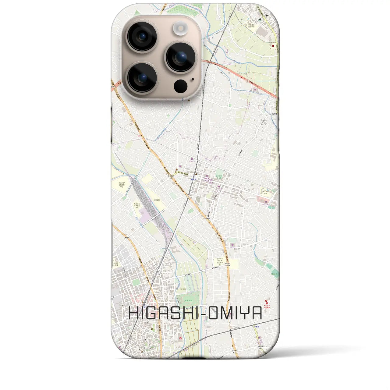 【東大宮(埼玉県)】地図柄iPhoneケース(バックカバータイプ)