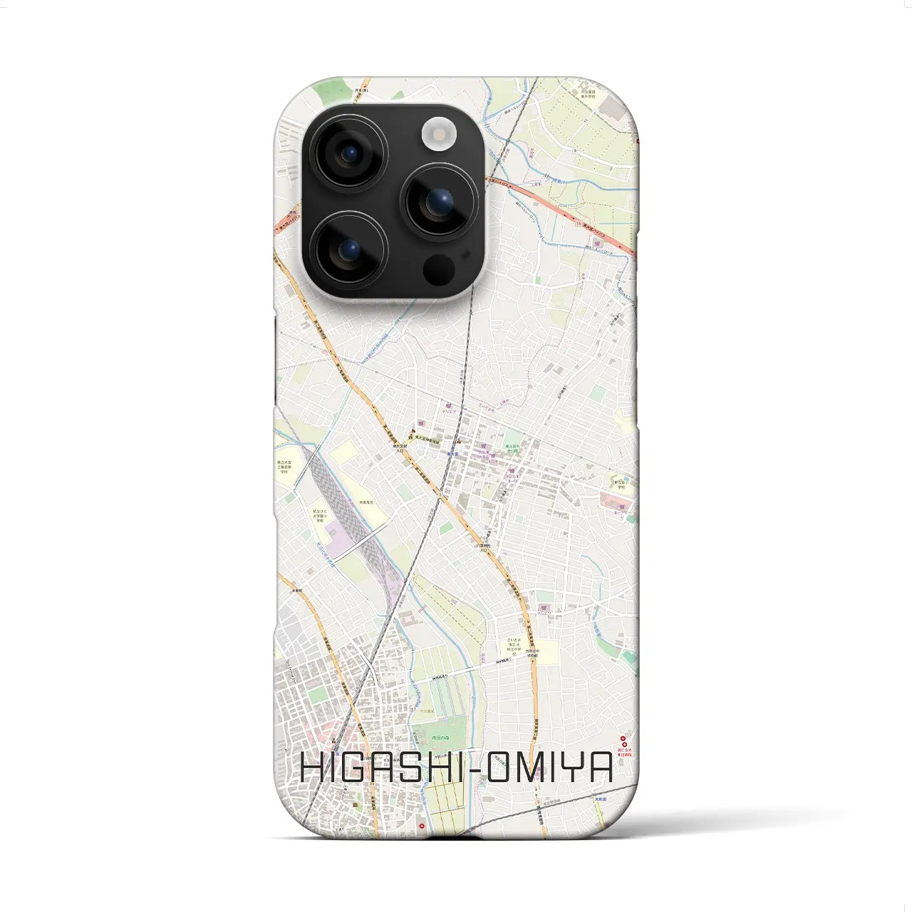 【東大宮(埼玉県)】地図柄iPhoneケース(バックカバータイプ)