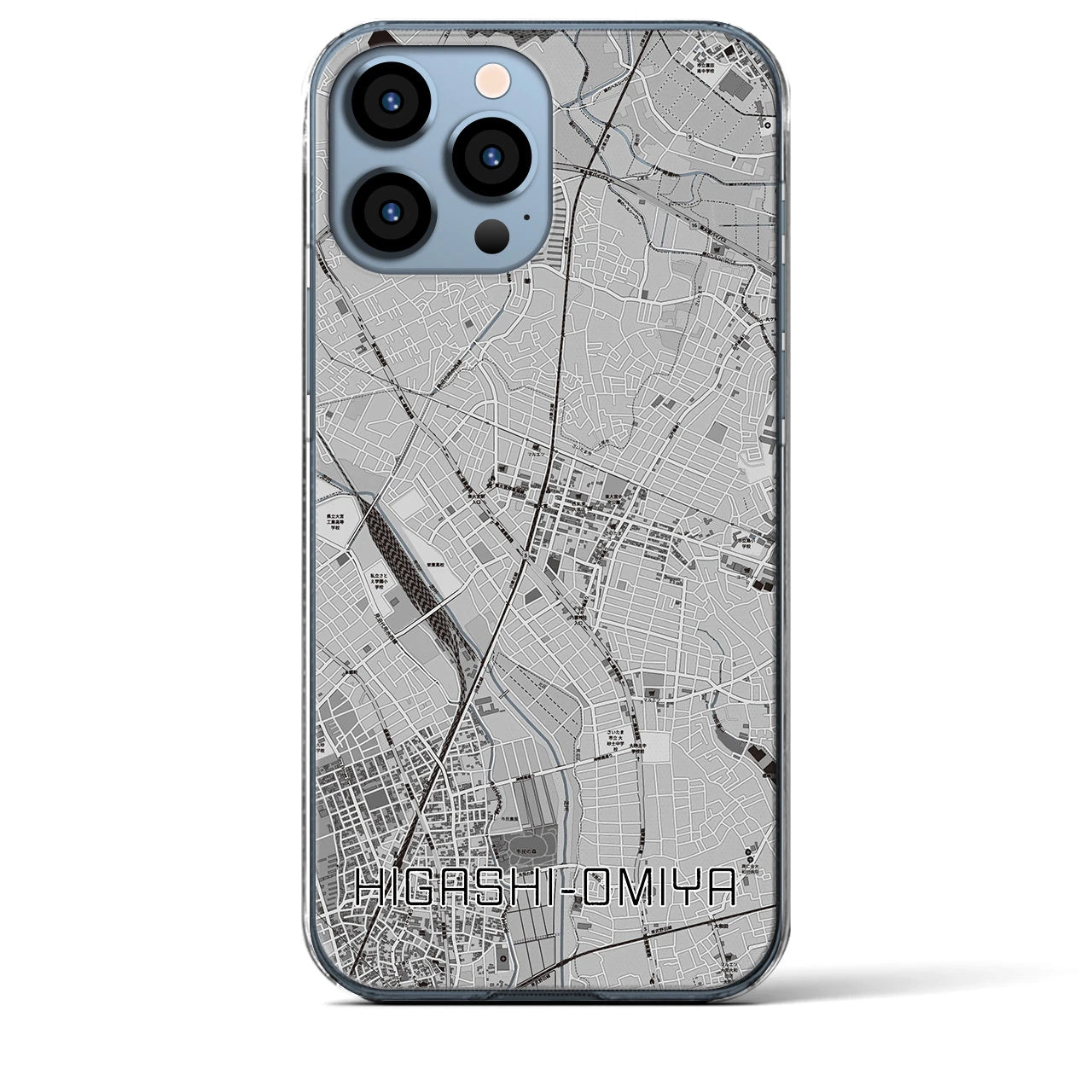 【東大宮(埼玉県)】地図柄iPhoneケース(クリアタイプ)