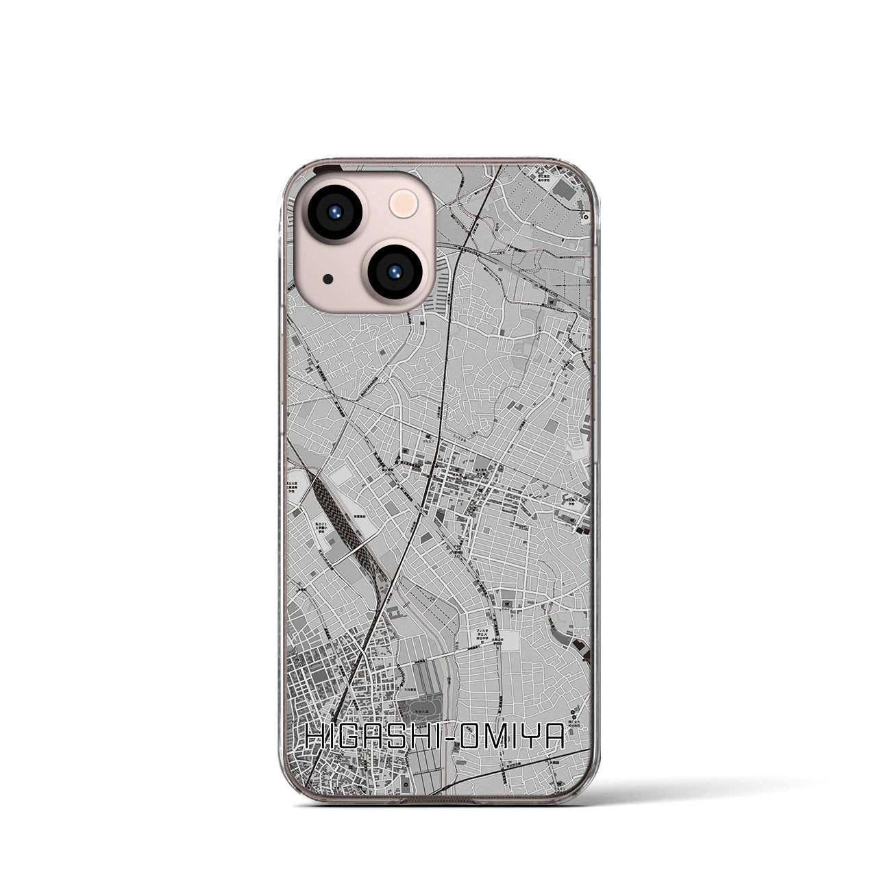 【東大宮(埼玉県)】地図柄iPhoneケース(クリアタイプ)