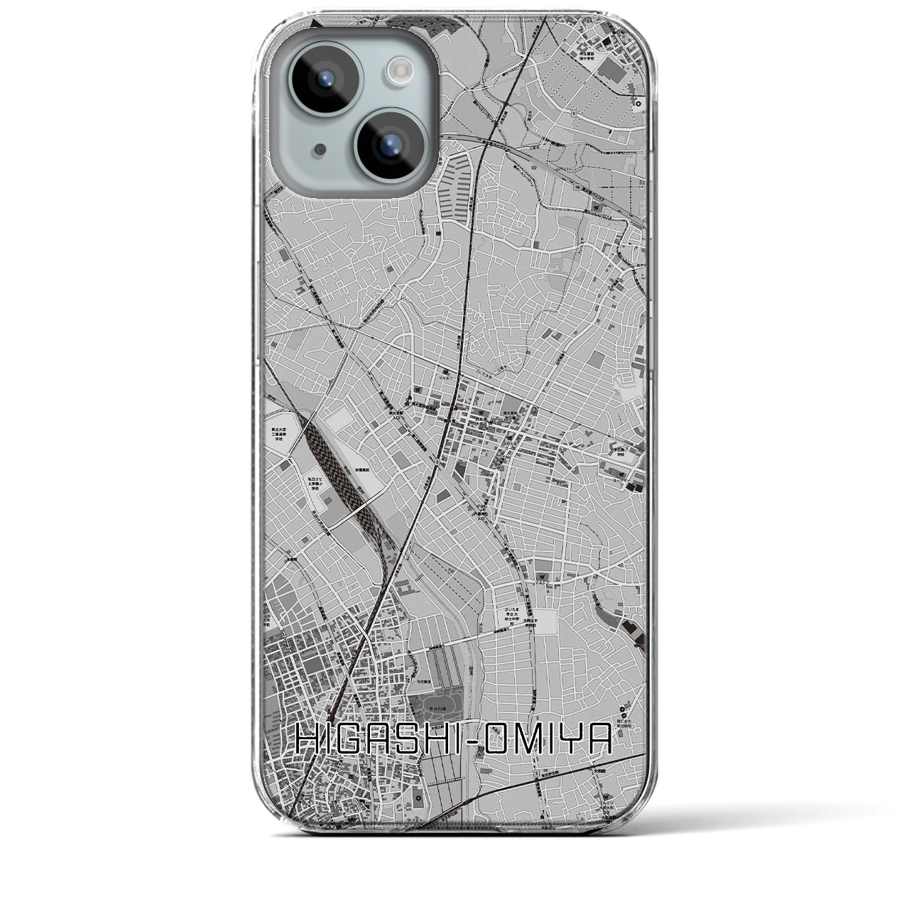 【東大宮(埼玉県)】地図柄iPhoneケース(クリアタイプ)